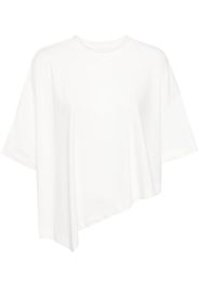 System asymmetric drop-shoulder T-shirt - Bianco