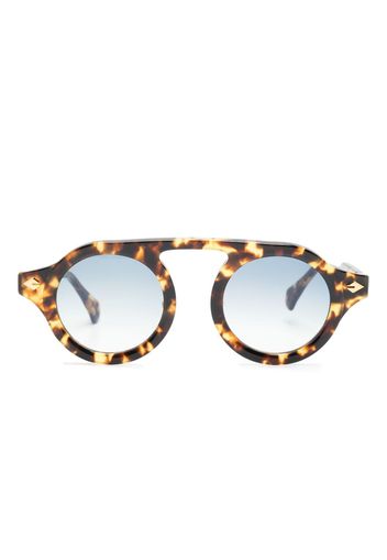 T Henri Eyewear Occhiali da sole tondi con effetto tartarugato - Marrone