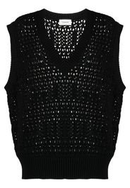 Taakk cotton knit vest - Nero