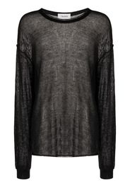 Taakk semi-sheer linen knitted jumper - Nero