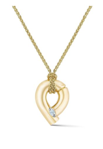 Tabayer Collana con pendente Oera in oro giallo 18kt con diamanti