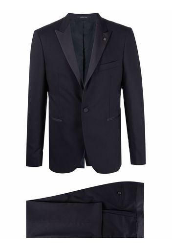 Tagliatore contrast panel slim-fit suit - Blu