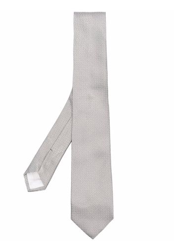 Tagliatore textured silk tie - Grigio