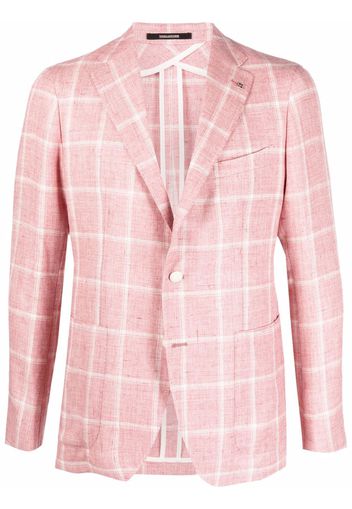 Tagliatore single-breasted checked linen blazer - Rosa