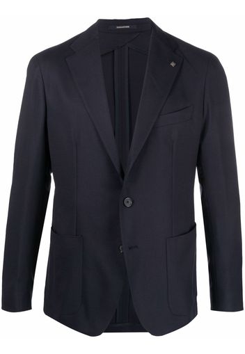 Tagliatore single-breasted virgin-wool blazer - Blu