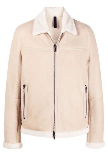 Tagliatore sheepskin zipped jacket - Toni neutri