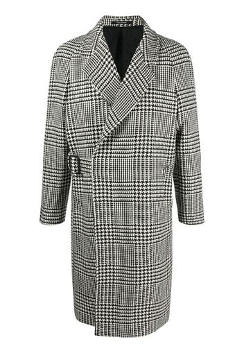 Tagliatore houndstooth-pattern belted coat - Nero