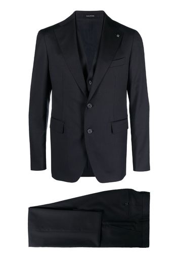 Tagliatore single-breasted three-piece wool suit - Blu