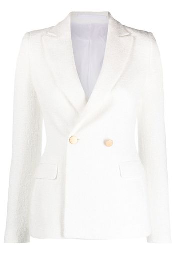 Tagliatore double-breasted tweed blazer - Bianco