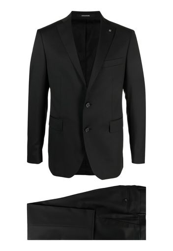 Tagliatore logo-plaque single-breasted suit - Nero