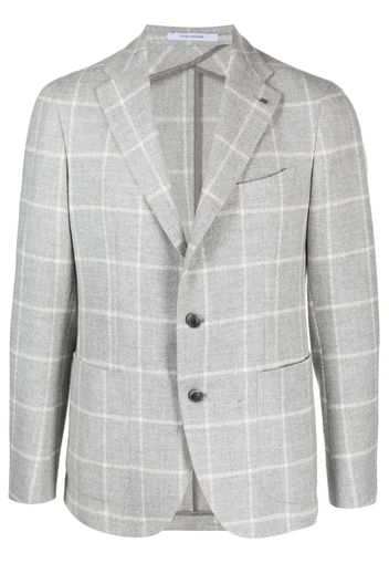 Tagliatore windowpane-print single-breasted blazer - Grigio