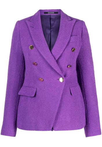 Tagliatore double-breasted virgin wool-blend blazer - Viola