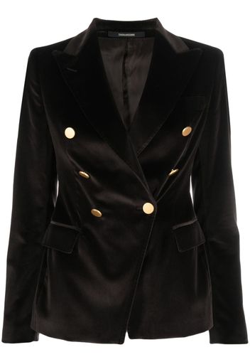 Tagliatore Jalicya velvet double-breasted blazer - Marrone