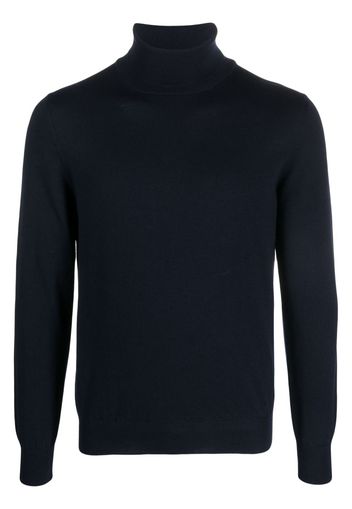 Tagliatore roll-neck wool jumper - Blu