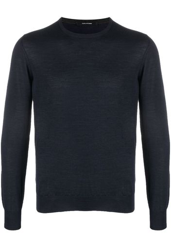 Tagliatore long-sleeve fine-knit jumper - Blu