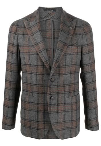 Tagliatore check-print single-breast blazer - Grigio