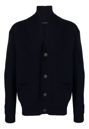 Tagliatore chunky-knit virgin wool cardigan - Blu