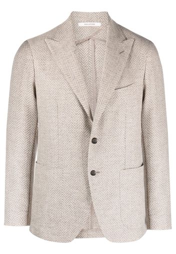 Tagliatore herringbone single-breasted blazer - Toni neutri