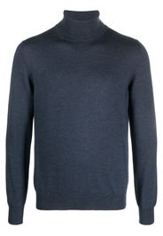 Tagliatore roll-neck wool jumper - Blu