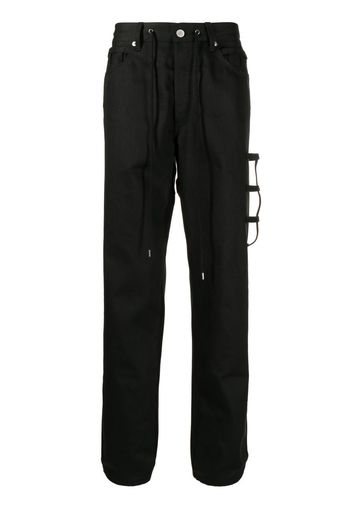 Takahiromiyashita The Soloist straight-leg drawstring trousers - Nero