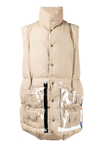 Takahiromiyashita The Soloist Gilet imbottito a collo alto - Marrone