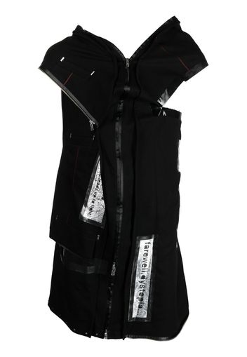 Takahiromiyashita The Soloist asymmetrical distressed sleeveless jacket - Nero