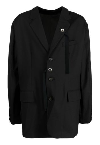 Takahiromiyashita The Soloist notched-lapels zipped blazer - Nero