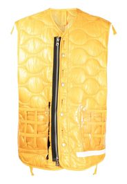 Takahiromiyashita The Soloist quilted transparent pocket gilet - Giallo