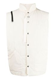 Takahiromiyashita The Soloist zip-detail padded gilet jacket - Bianco