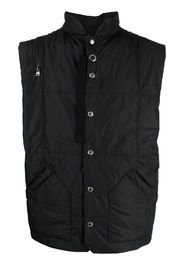 Takahiromiyashita The Soloist zip-detail padded gilet jacket - Nero