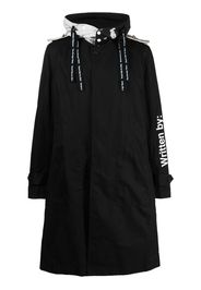 Takahiromiyashita The Soloist Written By two-tone parka coat - Nero