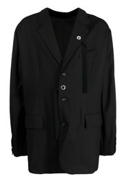 Takahiromiyashita The Soloist notched-lapels zipped blazer - Nero