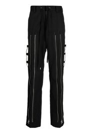 Takahiromiyashita The Soloist zip-detail straight-leg trousers - Nero