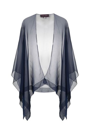 Talbot Runhof semi-sheer silk scarf - Blu