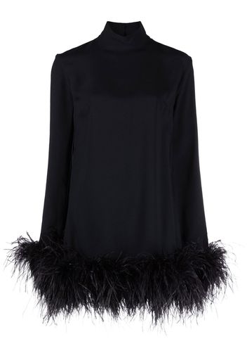 Taller Marmo Gina feather-trim mini dress - Nero