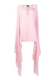 Taller Marmo semi-sheer draped minidress - Rosa