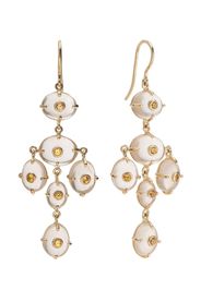 Tamara Taichman 14tk yellow-gold Girandole quartz and sapphire drop earrings - Oro