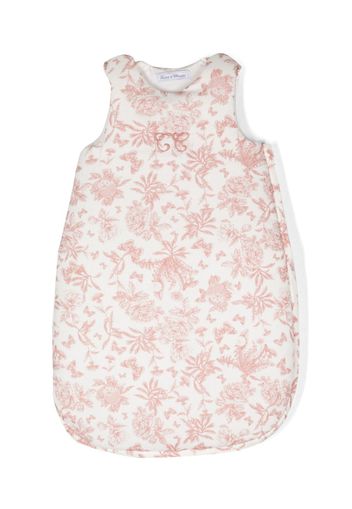 Tartine Et Chocolat logo-embroidered floral-print sleep bag - Bianco