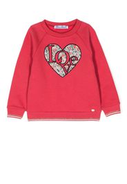 Tartine Et Chocolat Love embroidered sweatshirt - Rosso