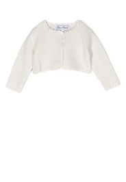 Tartine Et Chocolat scallop-trim knit cardigan - Bianco