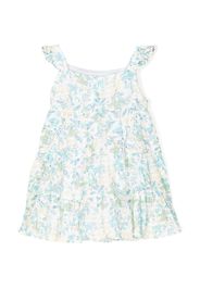 Tartine Et Chocolat floral-print ruffle-detail dress - Verde