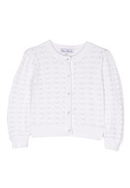 Tartine Et Chocolat openwork-detailing cotton cardigan - Bianco