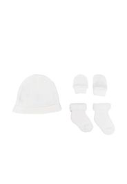 Tartine Et Chocolat ribbed-knit organic cotton hat set - Bianco