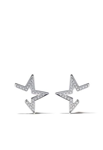 Orecchini Abstract Star in oro bianco 18kt e diamanti