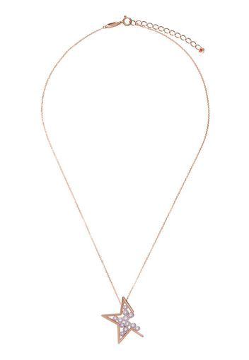 Collana con pendente Abstract Star in oro rosa 18kt e perle