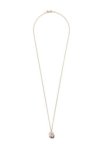 Collana con pendente in oro 18kt e perle Akoya