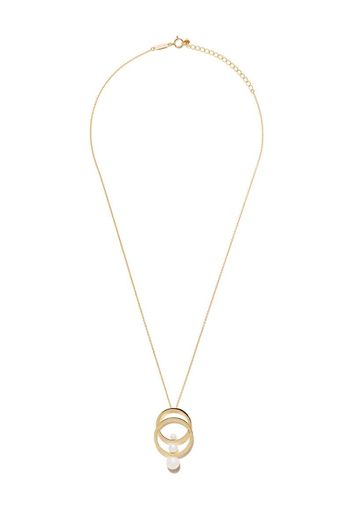 Collana con pendente Cosmic in oro 18kt e perle Akoya