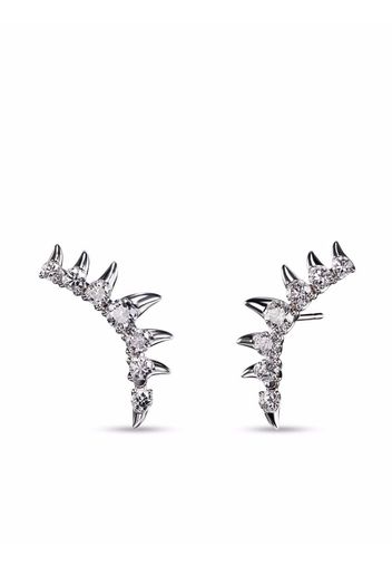TASAKI 18kt white gold Gulper diamond stud earrings - Argento