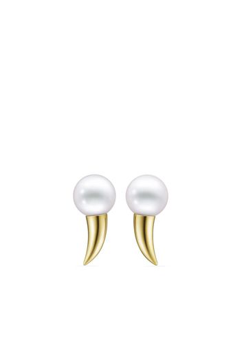 TASAKI 18kt yellow gold Collection Line Danger Fang pearl earrings - Oro