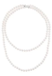 Collana lunga in oro bianco 18kt e perle Akoya